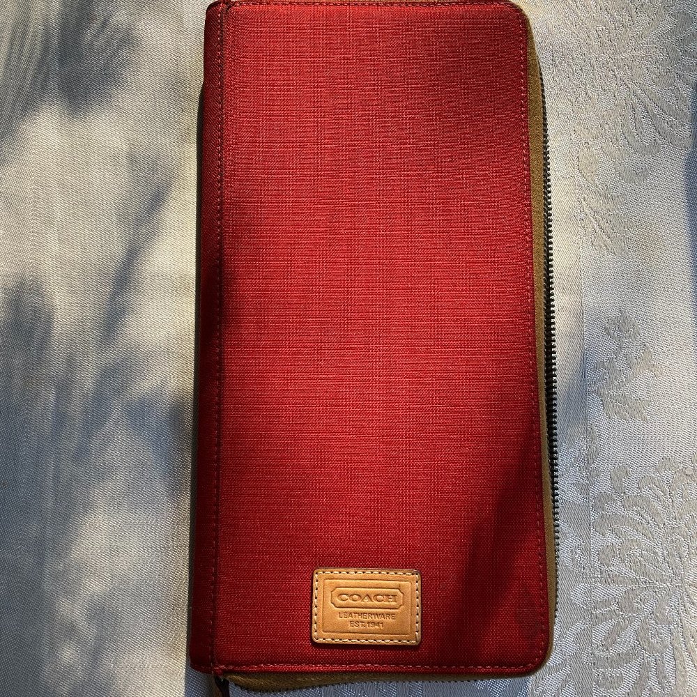 COACH - Purse Wallet - Red - Leather